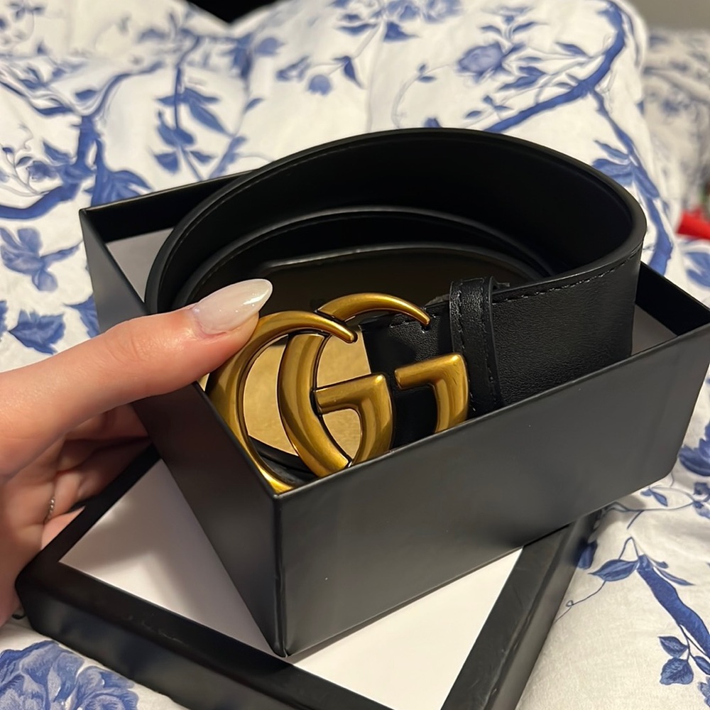 GG belt with box faux